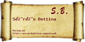 Sörös Bettina névjegykártya